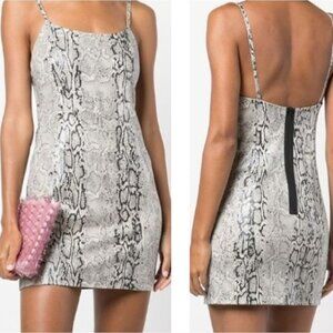 Alice+ Olivia Snake Skin Faux Leather Dress